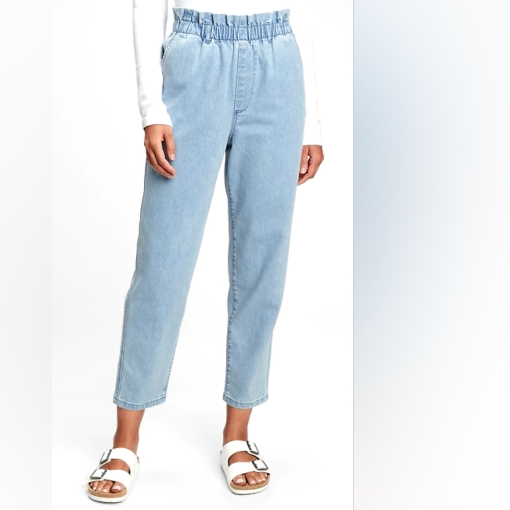 Gap Paperbag Denim Jeans 6 tall, EUC, I wore once since purchase